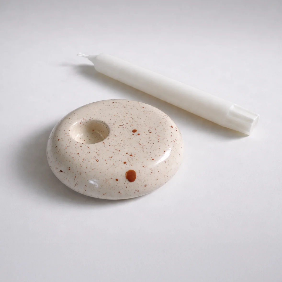 Pebble Candle Holder - Terracotta Dust