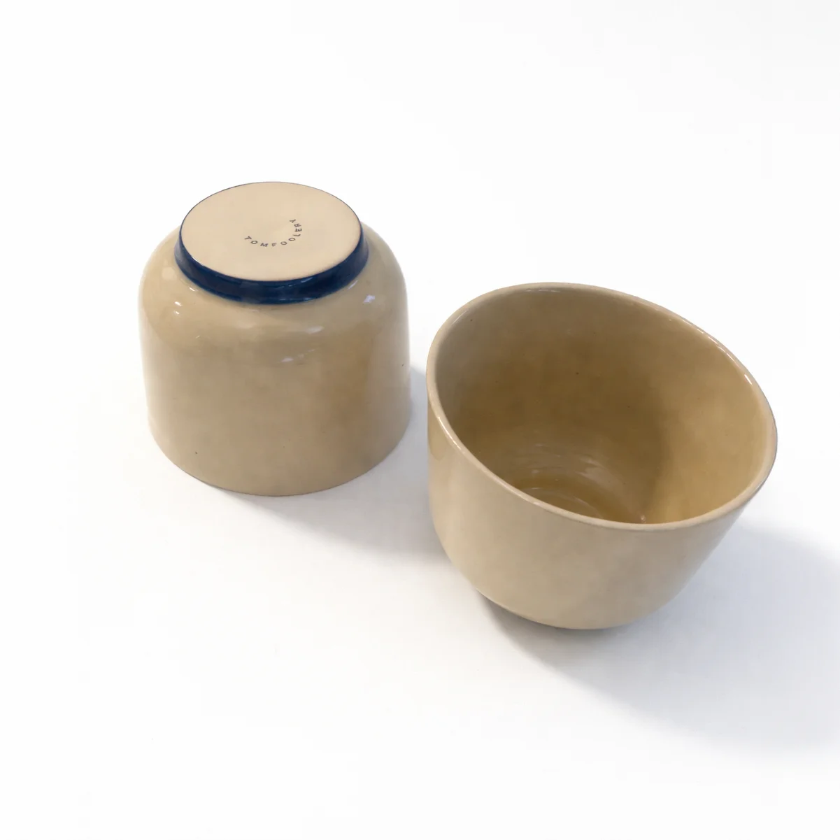 Capuccino Cup - Blue Stripe view 3