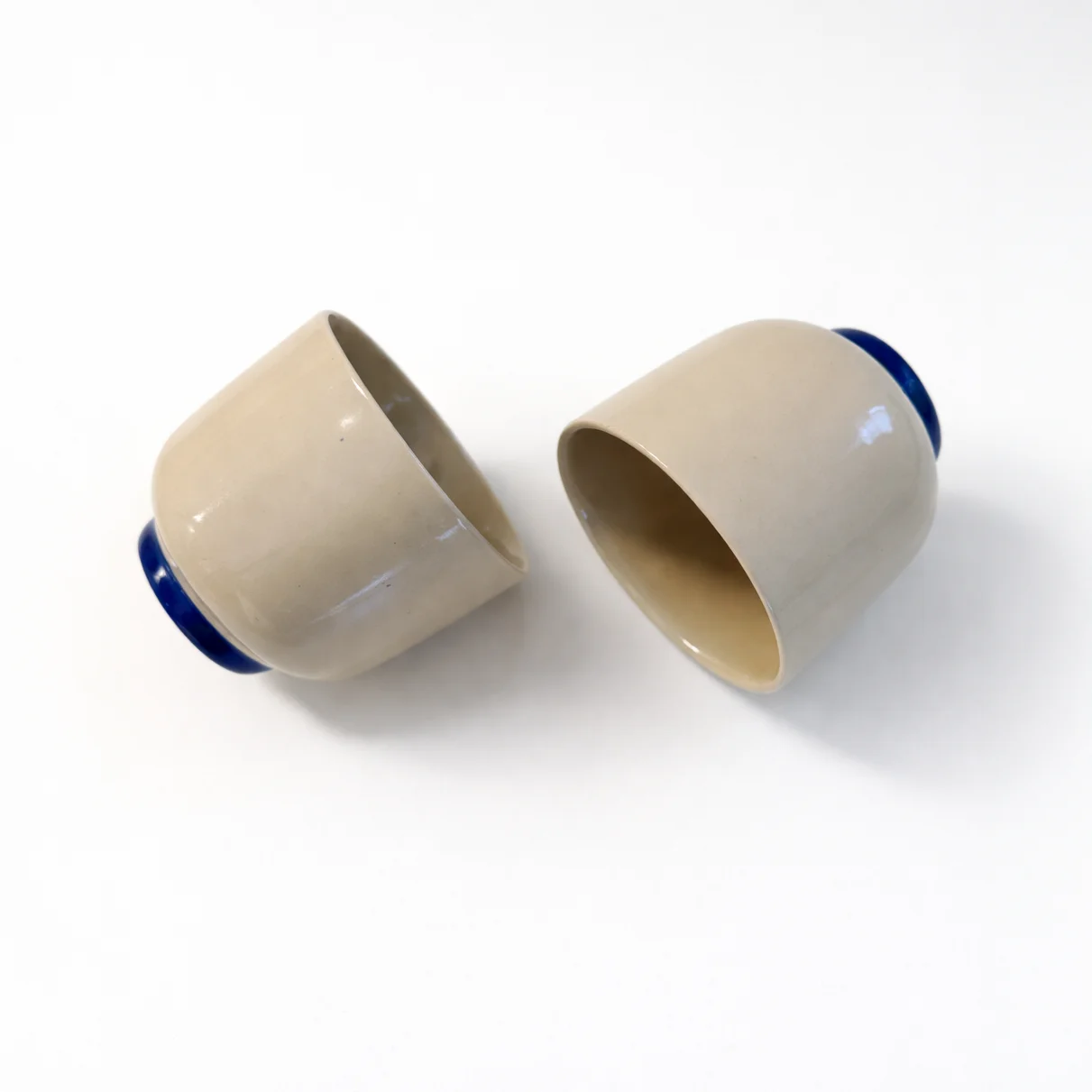 Capuccino Cup - Blue Stripe view 4