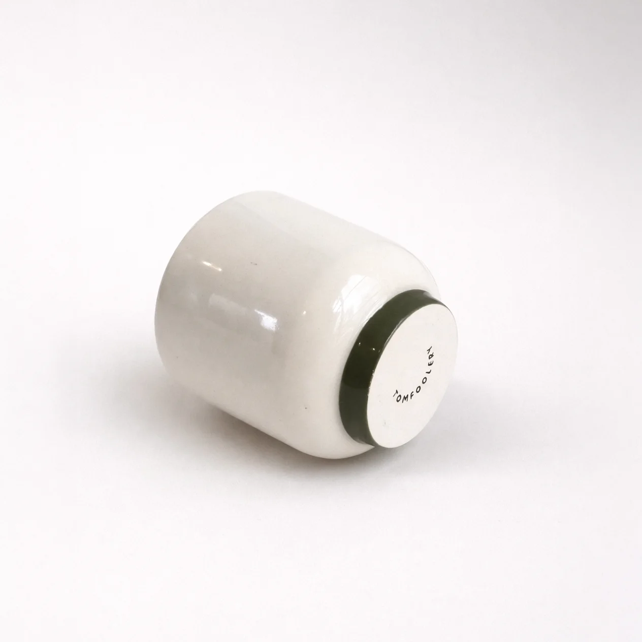 Cappuccino Cup - Olive Stripe view 2