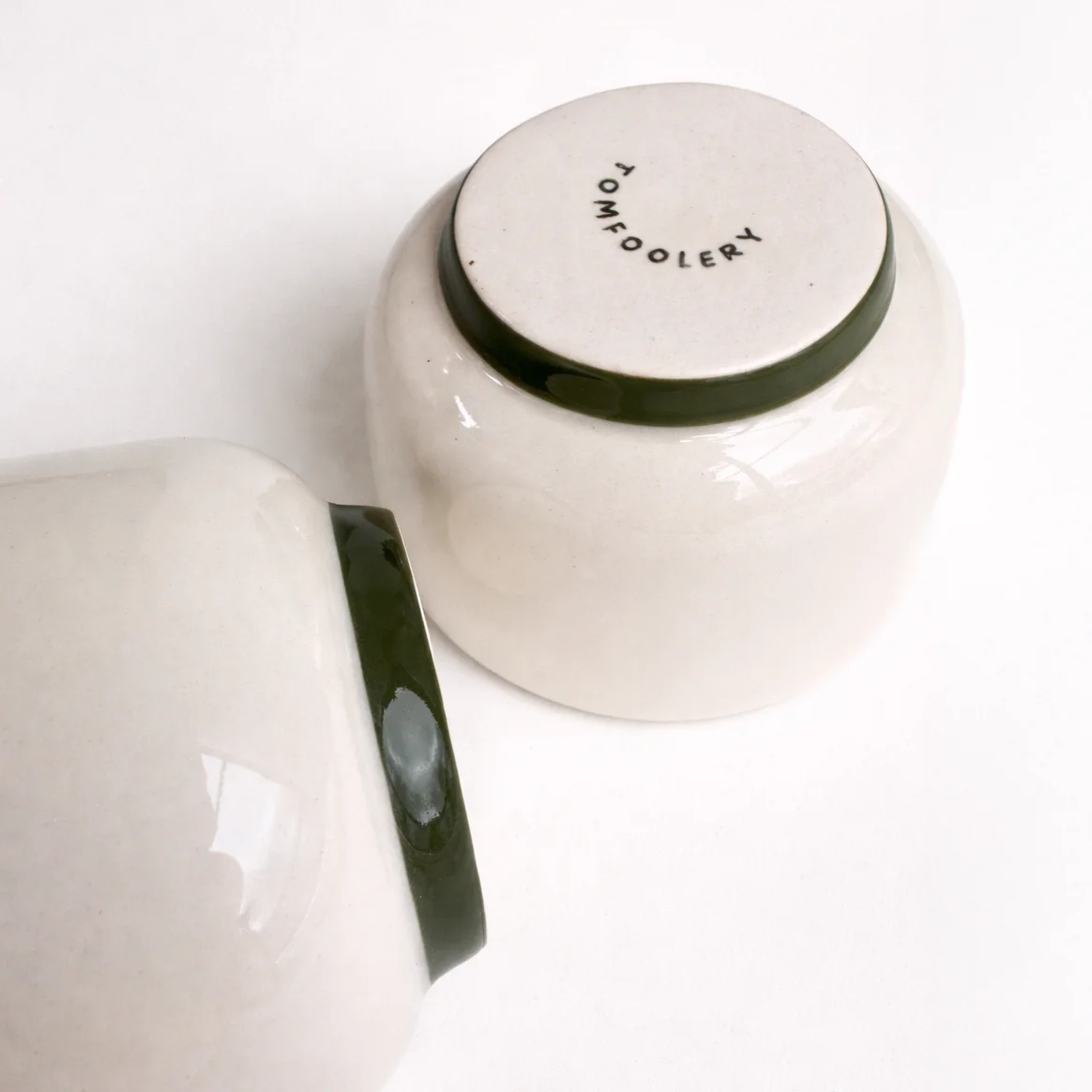 Cappuccino Cup - Olive Stripe view 3