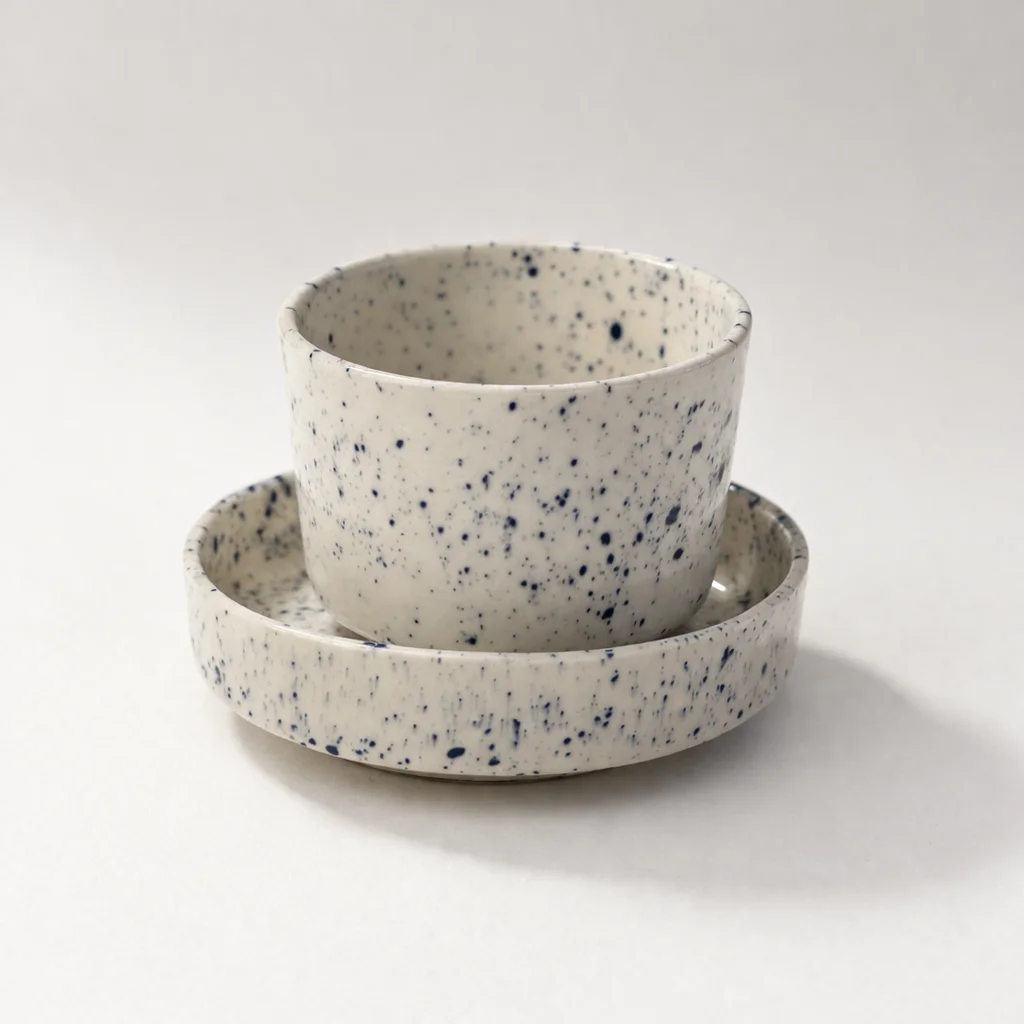 Cappuccino Cup's Saucer - Blue Dust