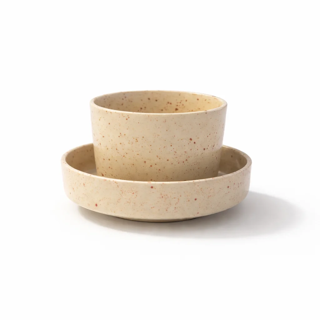 Cappuccino Cup's Saucer - Terracotta Dust view 2