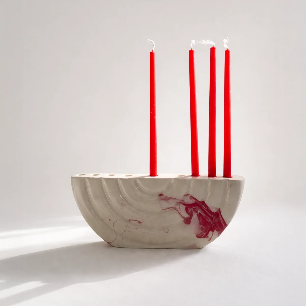 Hanukkiah - Red