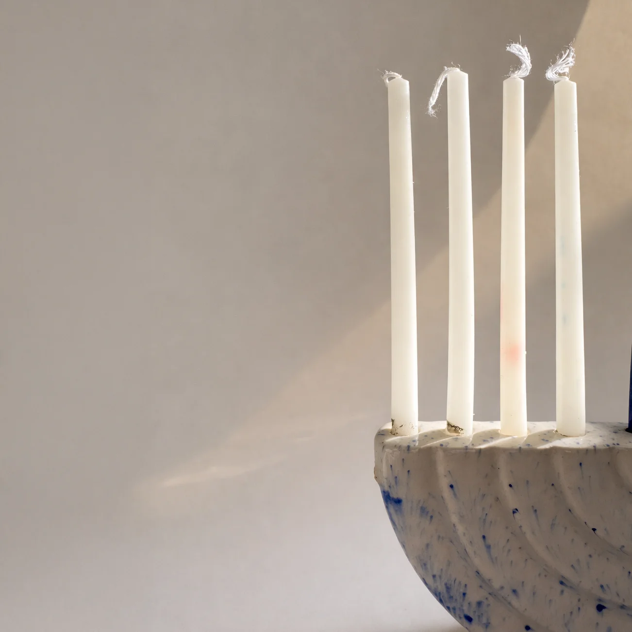 Hanukkiah - Blue Dust view 2