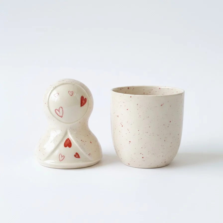 Nesting Doll - Red Hearts